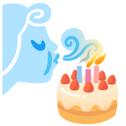 Birthday cake and Wind face