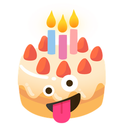 Birthday cake and Zany face