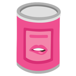 biting lip and canned food