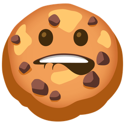 biting lip and cookie