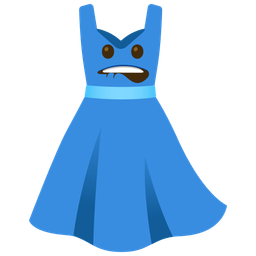 biting lip and dress