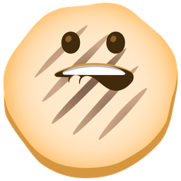 biting lip and flatbread