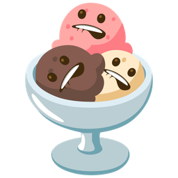 biting lip and ice cream