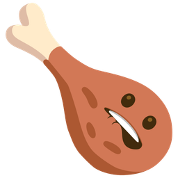 biting lip and poultry leg