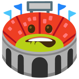 biting lip and stadium