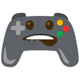 biting lip and video game