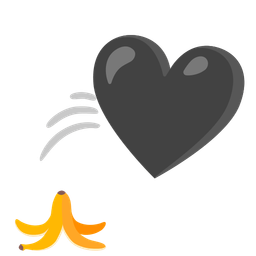 black heart and banana