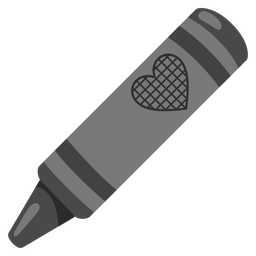 black heart and crayon