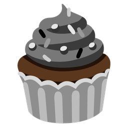 black heart and cupcake