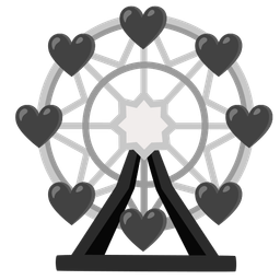 black heart and ferris wheel