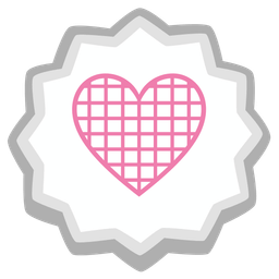 black heart and fish cake with swirl