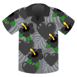 black heart and hibiscus