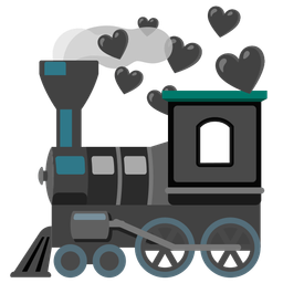 black heart and locomotive
