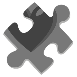 black heart and puzzle piece