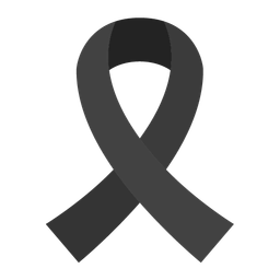 black heart and reminder ribbon