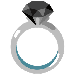 black heart and ring