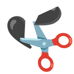 black heart and scissors