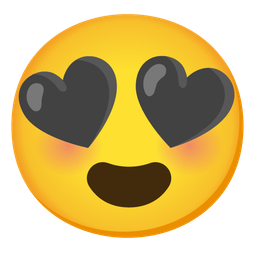 Black heart and Smiling face with heart-eyes