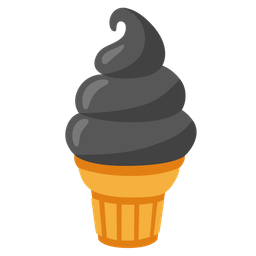 black heart and soft ice cream