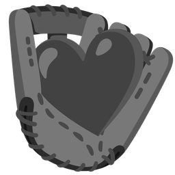 black heart and softball