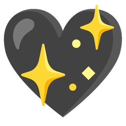 Black heart and Sparkling heart