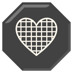 black heart and stop sign