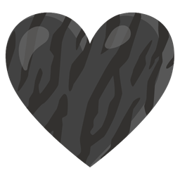 black heart and tiger face