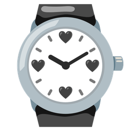 black heart and watch