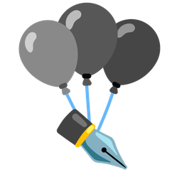 black nib and balloon