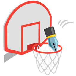 black nib and basketball