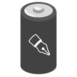 black nib and battery