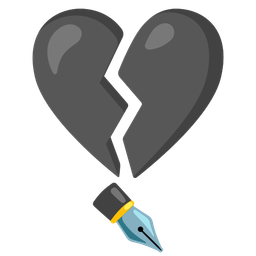 black nib and broken heart