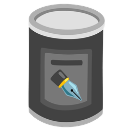 black nib and canned food