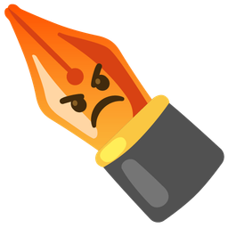 black nib and enraged face