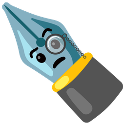 black nib and face with monocle