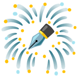 black nib and fireworks