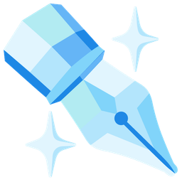 black nib and gem stone