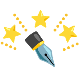 black nib and glowing star