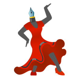 black nib and high-heeled shoe