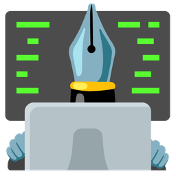 black nib and laptop