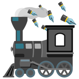 black nib and locomotive