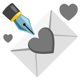 black nib and love letter