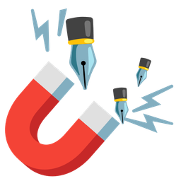 black nib and magnet