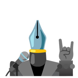 black nib and microphone