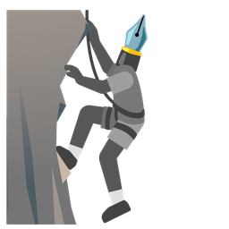 black nib and mountain