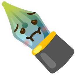 black nib and nauseated face