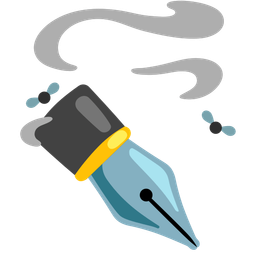 black nib and pile of poo