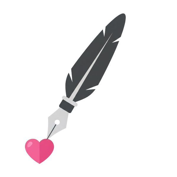 Black nib and Pink heart