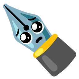 black nib and pleading face