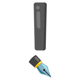 black nib and red exclamation mark